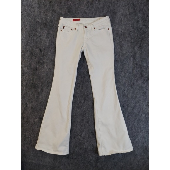 AG Adriano Goldschmied Jeans Women 25R White Flare Bootcut Made USA The Club Low - Picture 1 of 15